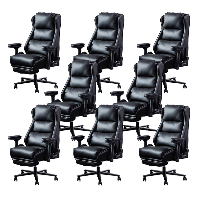 Modern Upholstered Arms Office Chair Rotatable Task Chair with Wheels