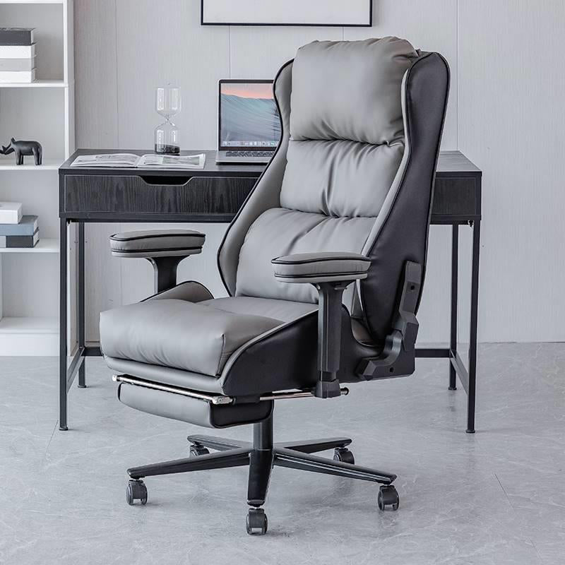 Modern Upholstered Arms Office Chair Rotatable Task Chair with Wheels