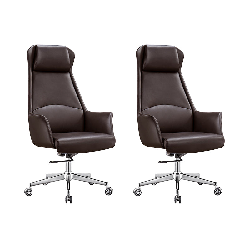 Modern Armless Leather Office Chair No Distressing Ergonomic Desk Chair