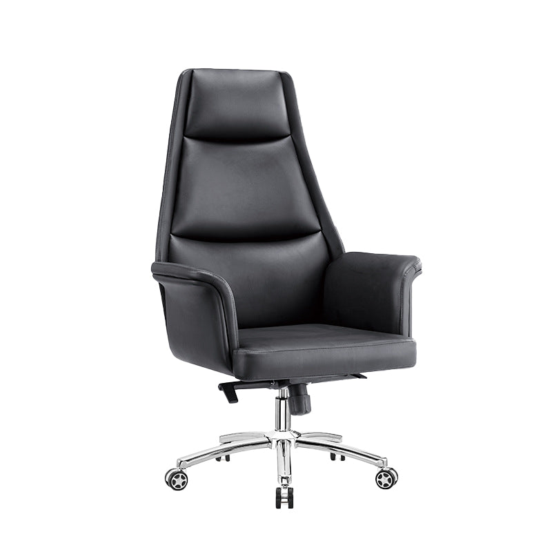 Modern Armless Office Chair No Distressing Ergonomic Desk Chair with Wheels