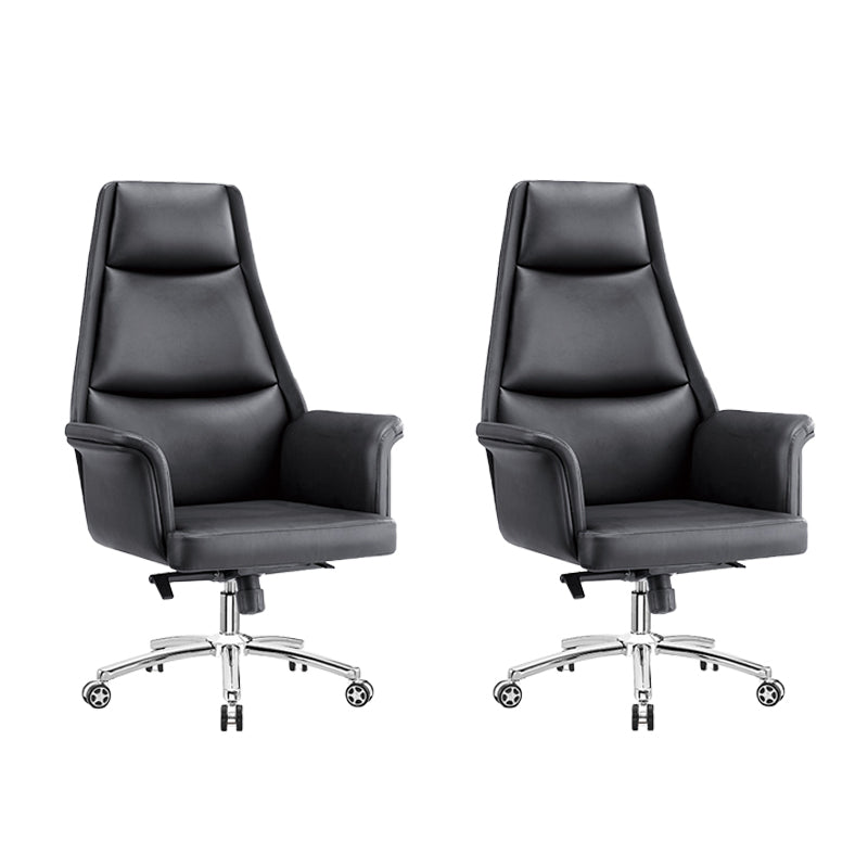 Modern Armless Office Chair No Distressing Ergonomic Desk Chair with Wheels