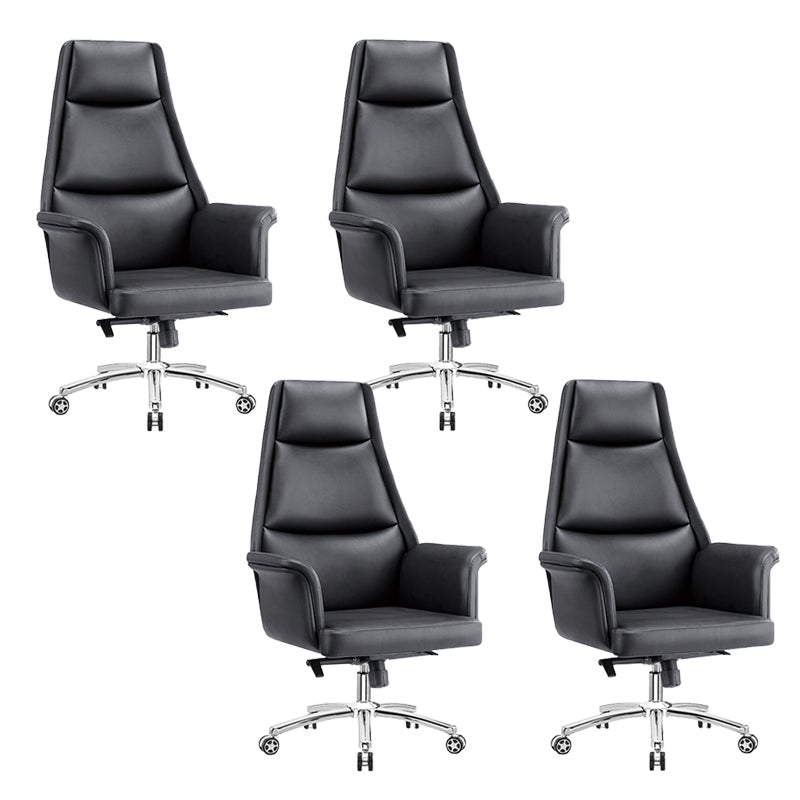 Modern Armless Office Chair No Distressing Ergonomic Desk Chair with Wheels