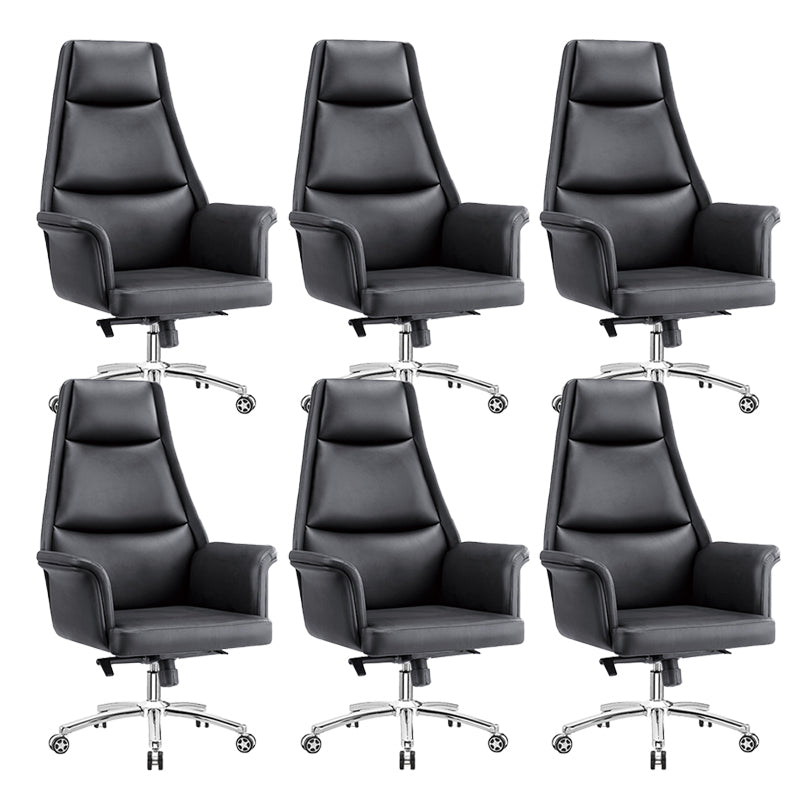 Modern Armless Office Chair No Distressing Ergonomic Desk Chair with Wheels