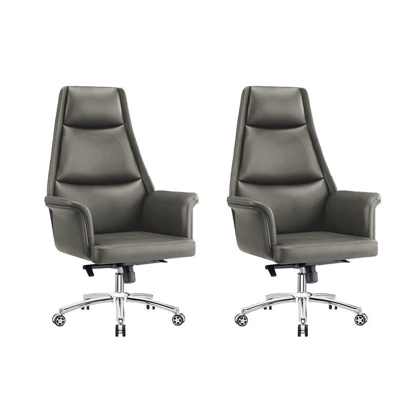 Modern Armless Office Chair No Distressing Ergonomic Desk Chair with Wheels