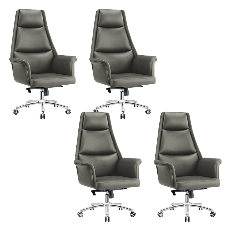 Modern Armless Office Chair No Distressing Ergonomic Desk Chair with Wheels