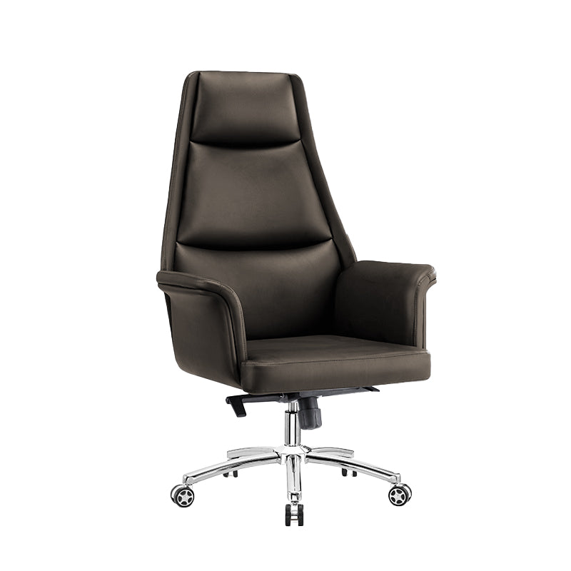 Modern Armless Office Chair No Distressing Ergonomic Desk Chair with Wheels