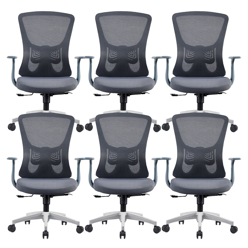 Modern Fixed Arms Office Chair Adjustable Seat Height No Distressing Ergonomic Desk Chair