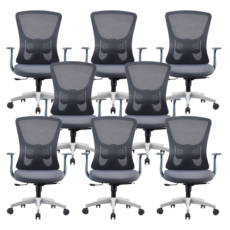 Modern Fixed Arms Office Chair Adjustable Seat Height No Distressing Ergonomic Desk Chair