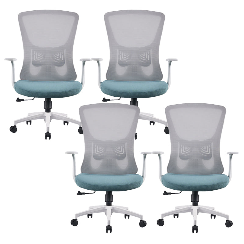 Modern Fixed Arms Office Chair Adjustable Seat Height No Distressing Ergonomic Desk Chair