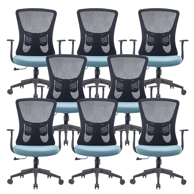 Modern Fixed Arms Office Chair Adjustable Seat Height No Distressing Ergonomic Desk Chair