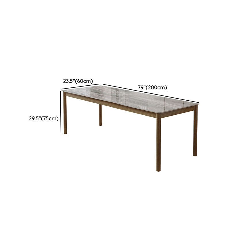 Industrial Style Writing Desk Rectangular Shaped Task Desk in Brown for Office