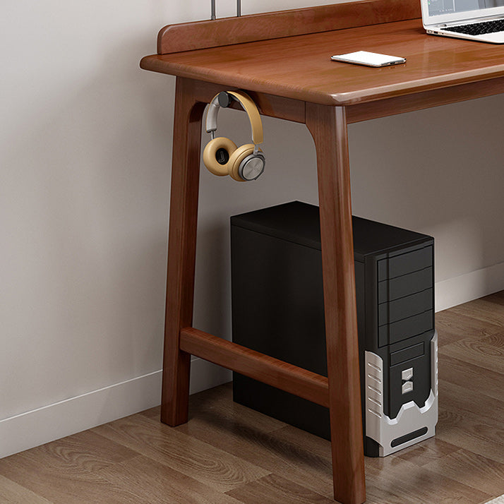 Modern Writing Desk with Storage and Cabinet Solid Wood Desk with Chair