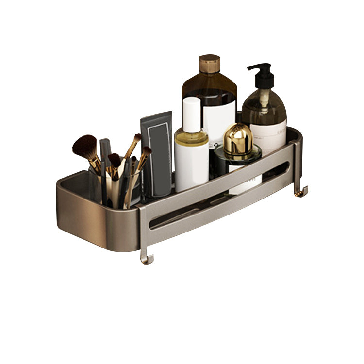 Contemporary Bathroom Accessory Set 3-Piece Bath Shelf with Hooks