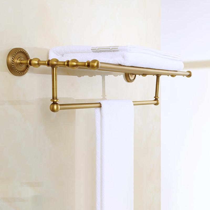 Brass Traditional Bathroom Accessory Set Vintage Bronze Bath Shelf/Towel Bar/Robe Hook