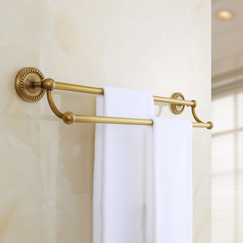 Brass Traditional Bathroom Accessory Set Vintage Bronze Bath Shelf/Towel Bar/Robe Hook