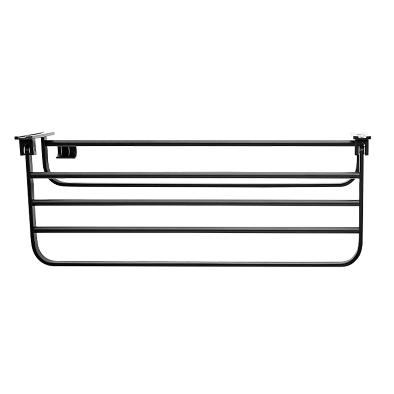 Modern Matte Black Bathroom Accessory Set with Towel Bar/Bath Shelf & Robe Hooks