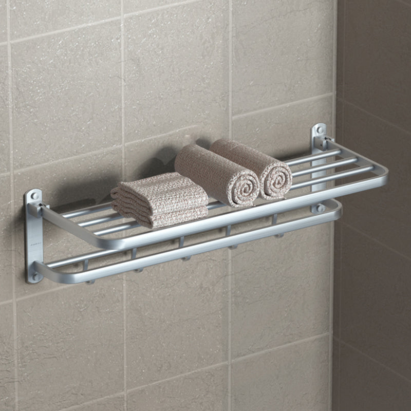 Modern Matte Black Bathroom Accessory Set with Towel Bar/Bath Shelf & Robe Hooks