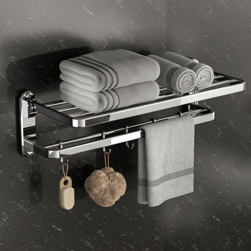 Modern Matte Black Bathroom Accessory Set with Towel Bar/Bath Shelf & Robe Hooks