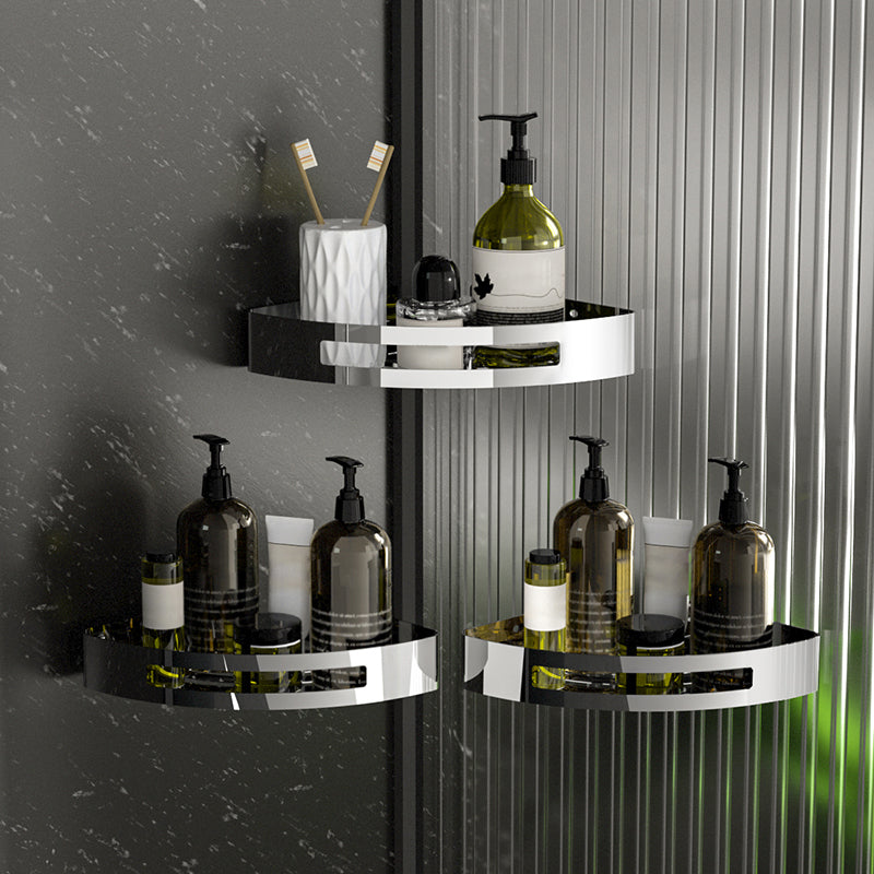 Polished Chrome Modern Bathroom Accessory Set Stainless Steel Triangle Bath Shelf