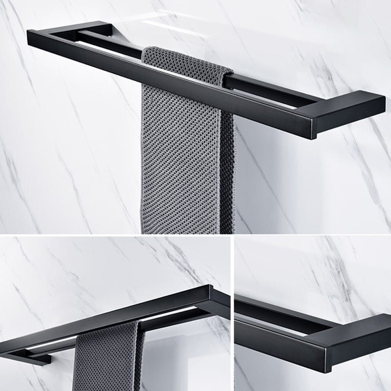 5-Piece Modernism Bath Hardware Set in Stainless Steel Matte Black