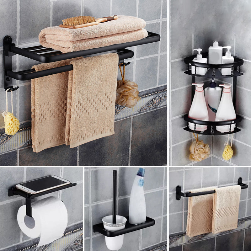 Modern Bathroom Accessories Hardware Set Black Accessories Hardware Set