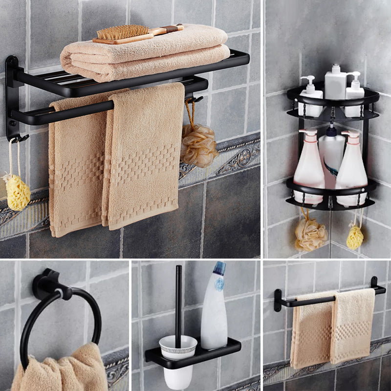 Modern Bathroom Accessories Hardware Set Black Accessories Hardware Set