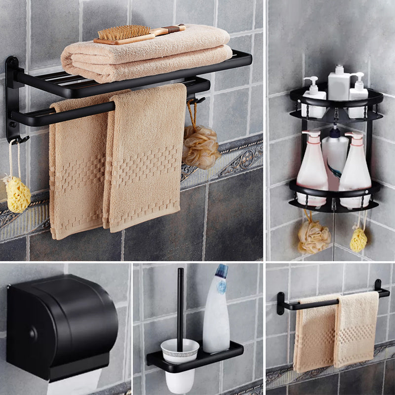 Modern Bathroom Accessories Hardware Set Black Accessories Hardware Set