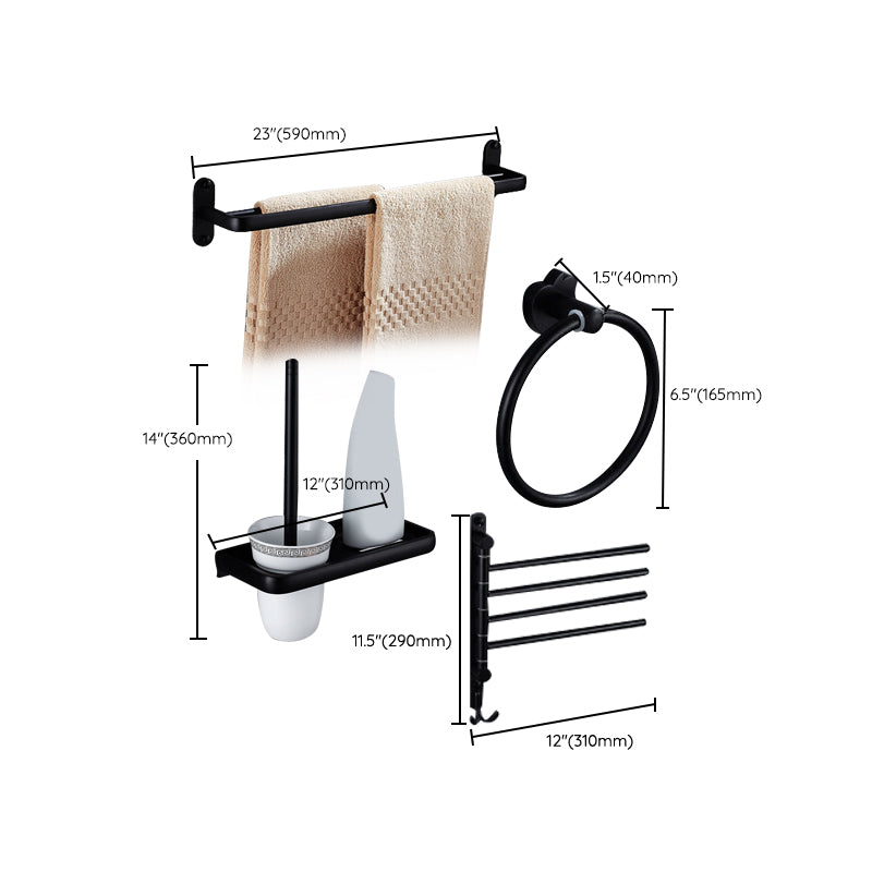 Modern Bathroom Accessories Hardware Set Black Accessories Hardware Set