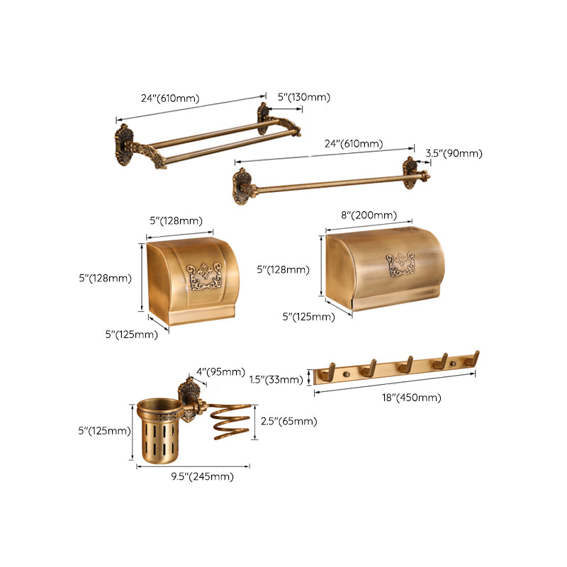 Brass Accessories Hardware Set Traditional Bathroom Accessories Hardware Set