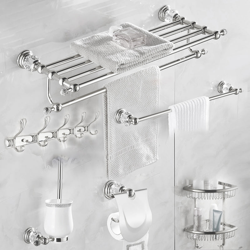 Modern Bathroom Accessories Hardware Set Silver Accessories Hardware Set