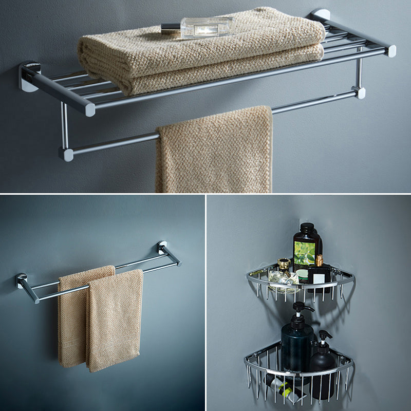 Modern Bathroom Accessory Kit Silver Bathroom Accessories Hardware Set