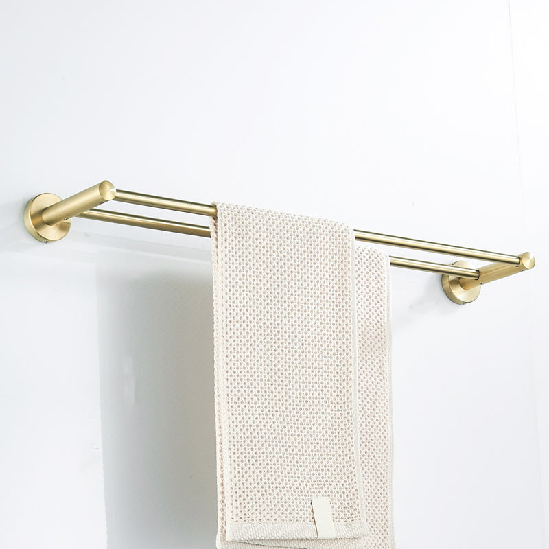 Traditional Brushed Brass Bathroom Accessory As Individual Or As a Set in Metal