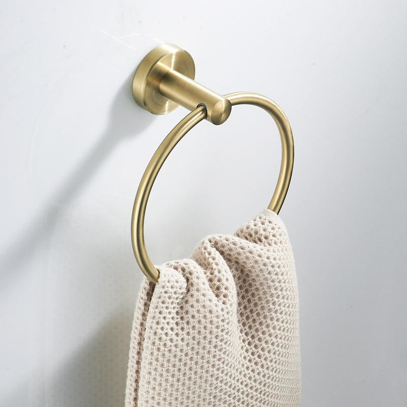 Traditional Brushed Brass Bathroom Accessory As Individual Or As a Set in Metal