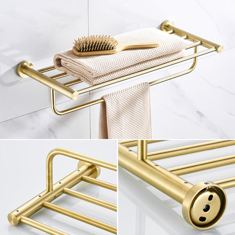Traditional Brushed Brass Bathroom Accessory As Individual Or As a Set in Metal