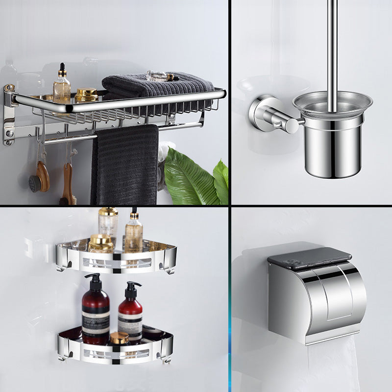 Modern Bathroom Accessories Hardware Set Silver Bathroom Hardware