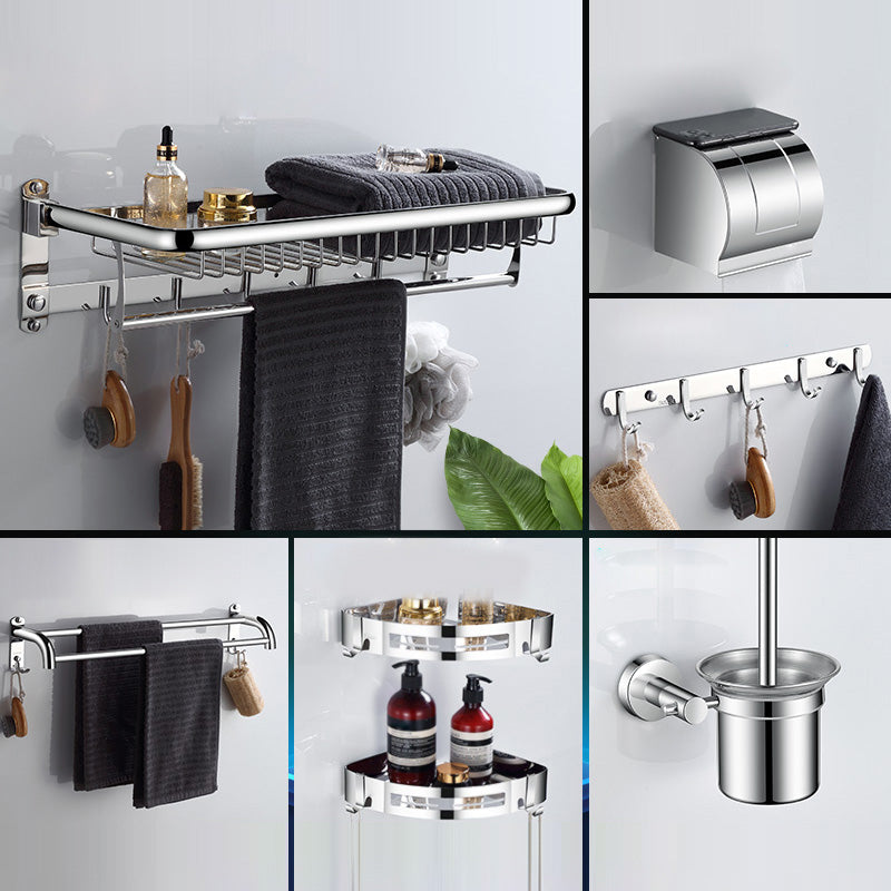 Modern Bathroom Accessories Hardware Set Silver Bathroom Hardware