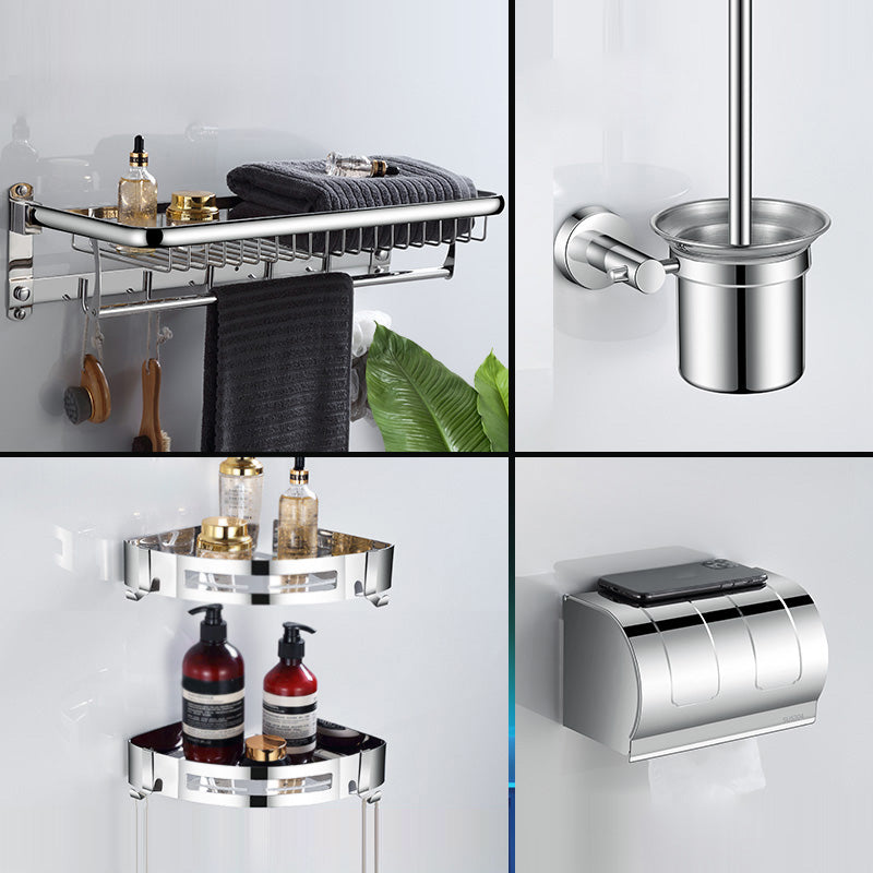 Modern Bathroom Accessories Hardware Set Silver Bathroom Hardware