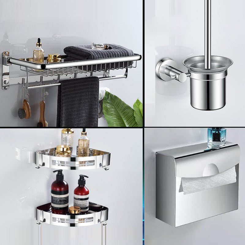 Modern Bathroom Accessories Hardware Set Silver Bathroom Hardware