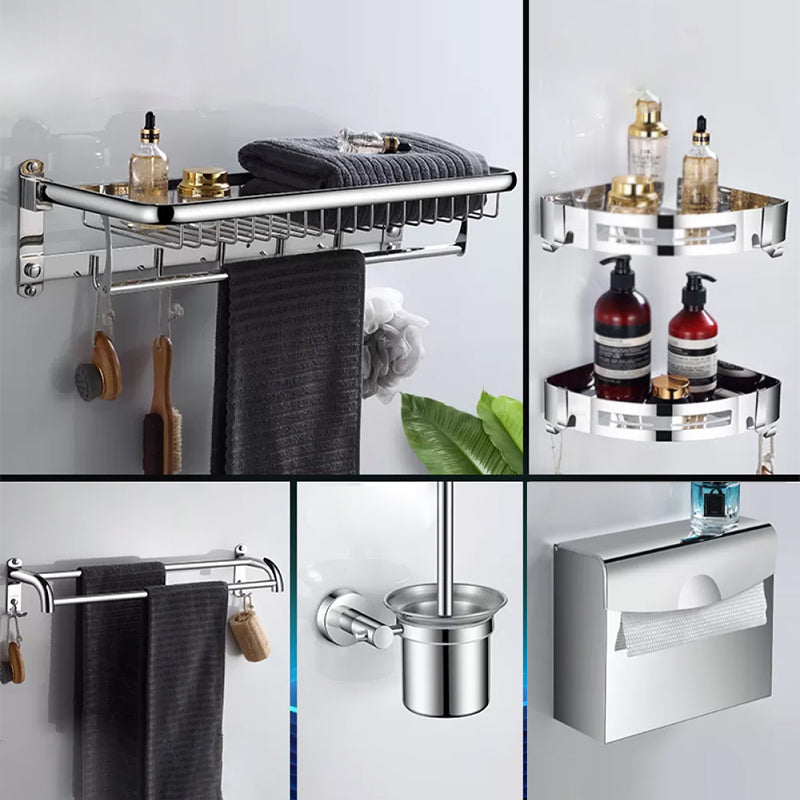 Modern Bathroom Accessories Hardware Set Silver Bathroom Hardware