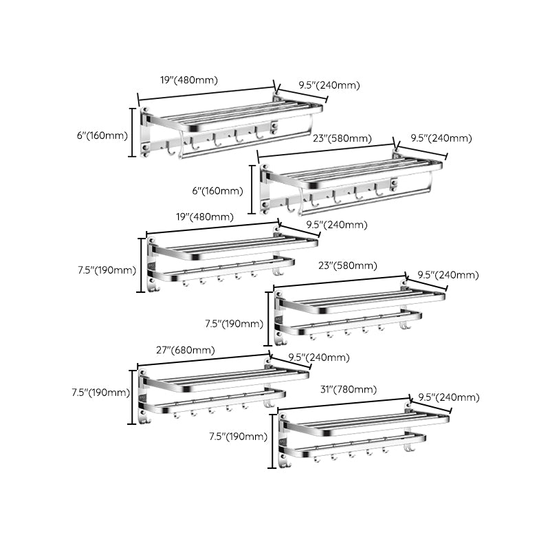 Modern Bathroom Accessories Hardware Set Silver Bathroom Hardware