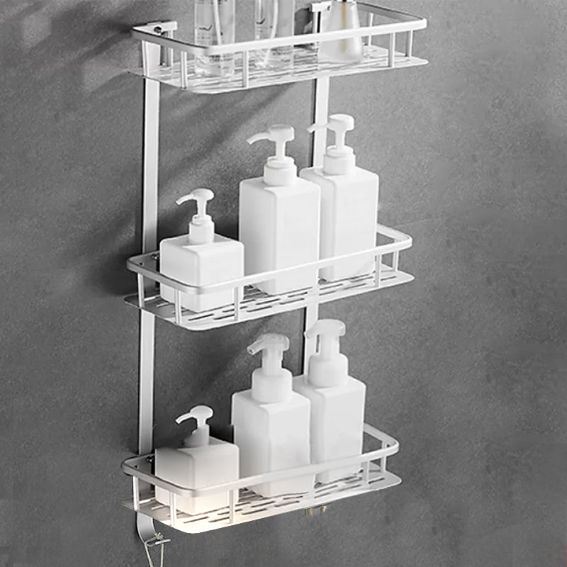 Contemporary Metal Bathroom Accessories Hardware Set with Bath Shelf