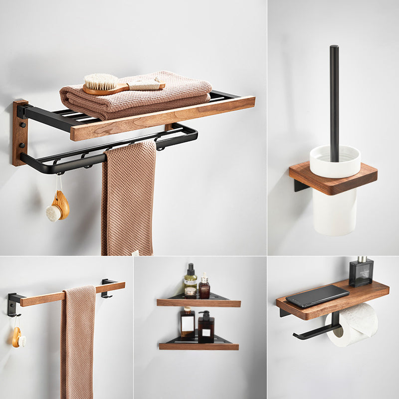 Walnut Bathroom Set Black Metal Bathroom Accessories Hardware Set