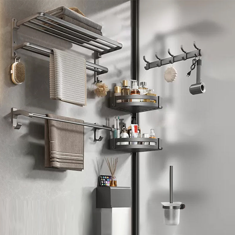 Modern Bathroom Accessories Hardware Set Grey Bathroom Hardware