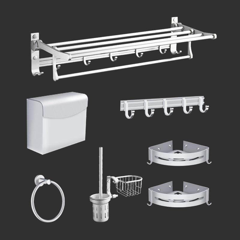 Modern Bathroom Accessories Hardware Set Silver Bathroom Accessory Kit