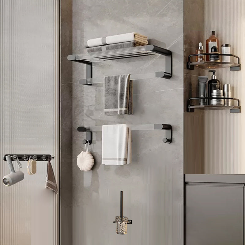 Contemporary Black Metal Bathroom Accessory As Individual Or As a Set