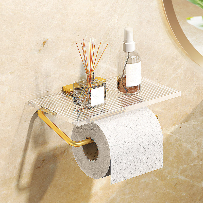 Modern 7-Piece Bathroom Accessory Set Metal Bathroom Set in Gold