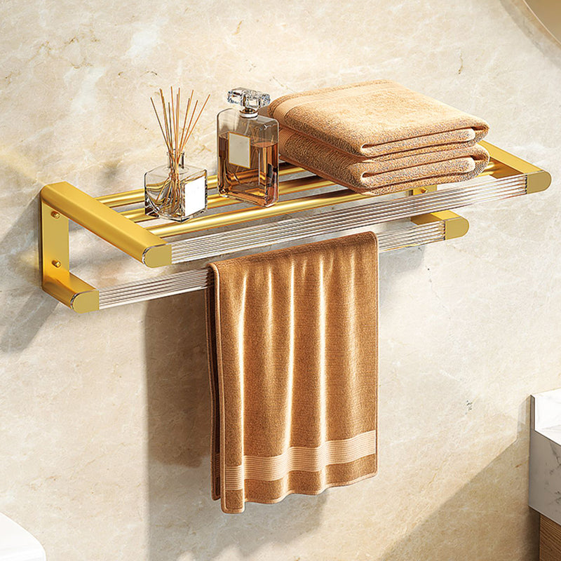 Modern 7-Piece Bathroom Accessory Set Metal Bathroom Set in Gold