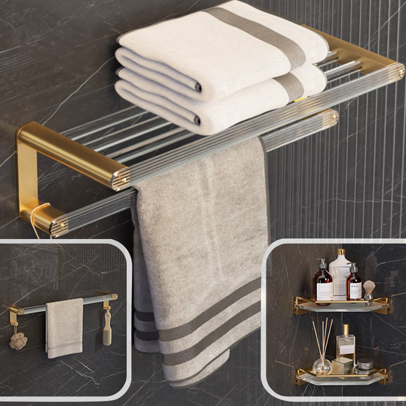 6-Piece Bathroom Set Aluminum and Acrylic Bathroom Accessories Hardware Set