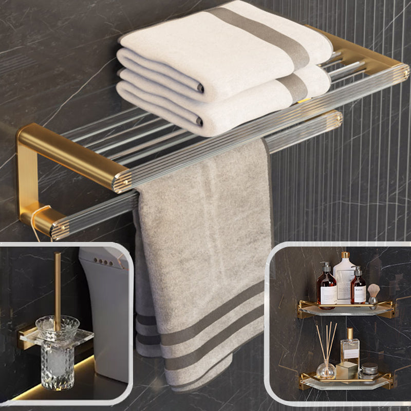 6-Piece Bathroom Set Aluminum and Acrylic Bathroom Accessories Hardware Set