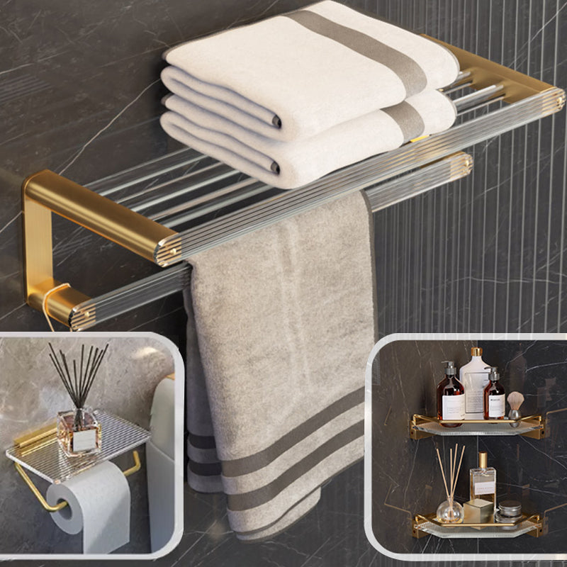 6-Piece Bathroom Set Aluminum and Acrylic Bathroom Accessories Hardware Set